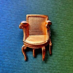 Brooch Chair Armchair Golden Louis XVI Unsigned